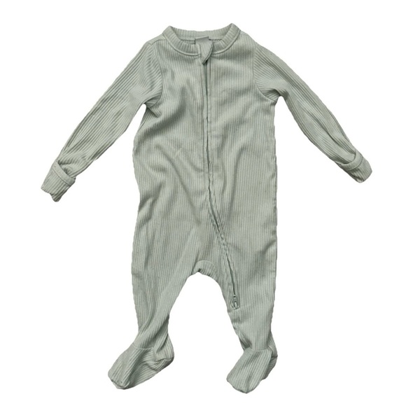 Lot Of 6 Neutral Baby Footie Pajamas Size 0-3 Months 2 Way Zipper - Picture 6 of 8